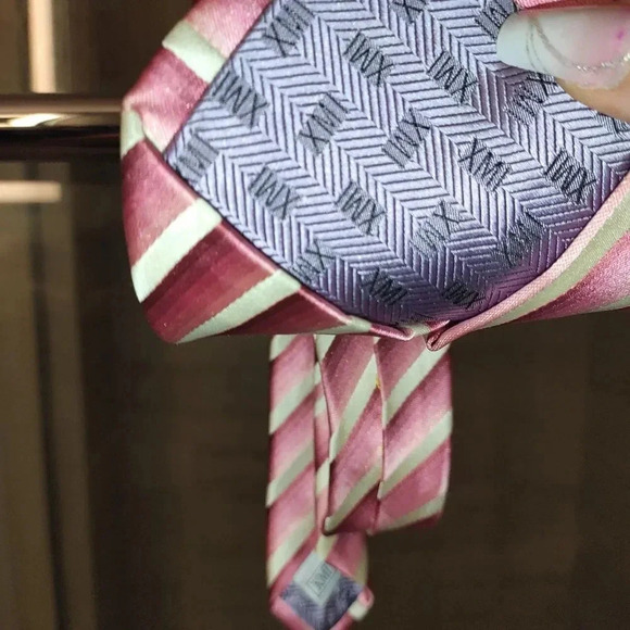 XMI NORDSTROM WIDE TIE PINK AND CREAM - Picture 3 of 5